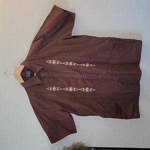 Vintage TROPI COOL XL Pearl Snap Button Short Sleeve Shirt